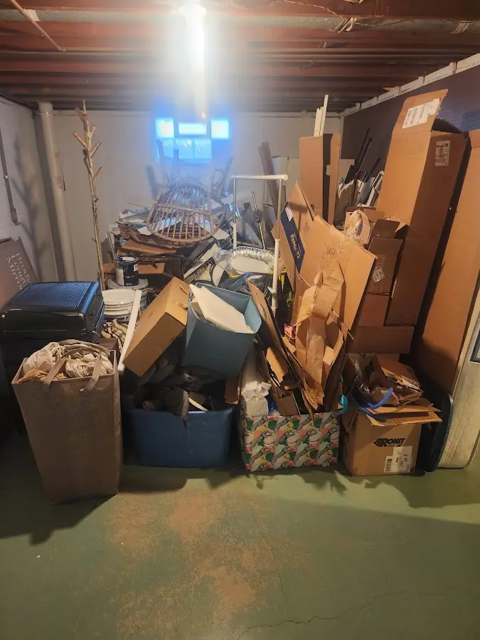 Roll-off dumpster container at job site for Cleanout Dumpster Rental in Harrisburg